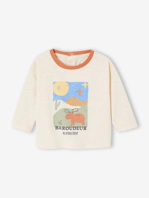 T-shirt baby jongen lange mouwen ecru