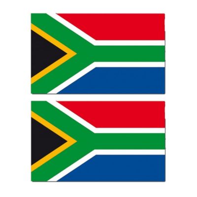 2x stuks vlag Zuid Afrika 90 x 150 cm feestartikelen