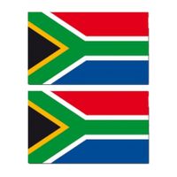 2x stuks vlag Zuid Afrika 90 x 150 cm feestartikelen