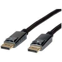 ROLINE DisplayPort Kabel, DP v1.4, M/M, zwart / zilver, 3 m - thumbnail