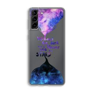Stars quote: Samsung Galaxy S21 Plus Transparant Hoesje
