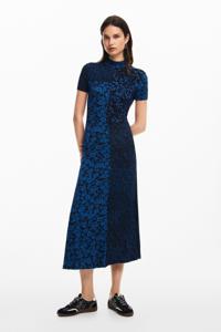 Midi bloemenjurk - BLUE - M