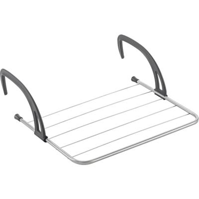 Metaltex favonio radiator-balkon droogrek 3 m drooglijn zilver/zwart
