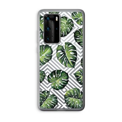 Geometrische jungle: Huawei P40 Pro Transparant Hoesje