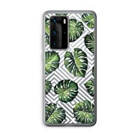 Geometrische jungle: Huawei P40 Pro Transparant Hoesje
