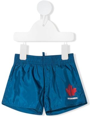 DSQUARED2 KIDS short de bain à logo imprimé - Bleu