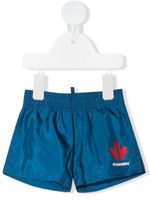 DSQUARED2 KIDS short de bain à logo imprimé - Bleu