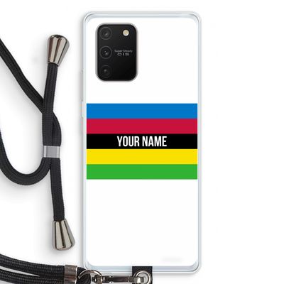 WK Wielrennen: Samsung Galaxy S10 Lite Transparant Hoesje met koord