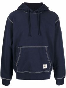 Stüssy hoodie à coutures contrastantes - Bleu