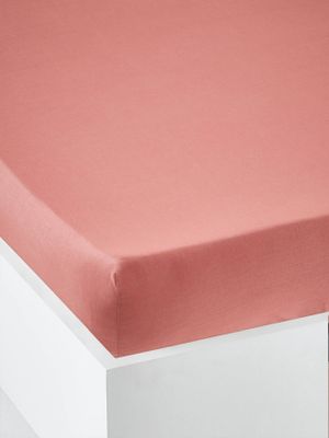 Effen hoeslaken kind Oeko-Tex® terracotta