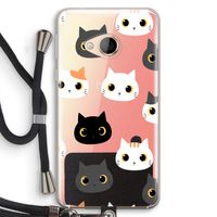 Katten: HTC U Play Transparant Hoesje met koord
