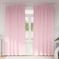 VidaXL Zwart-out gordijnen met ringen 2 pcs babyroze 245 x 140 cm