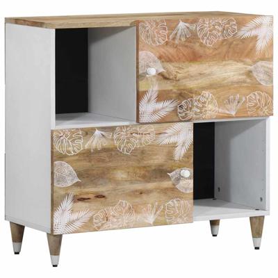 Dressoir 80x33,5x75 cm massief mangohout