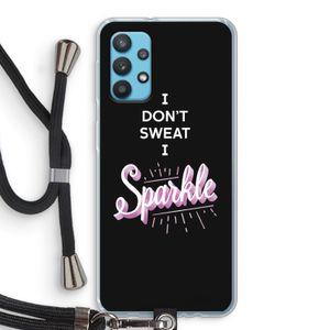 Sparkle quote: Samsung Galaxy A32 4G Transparant Hoesje met koord