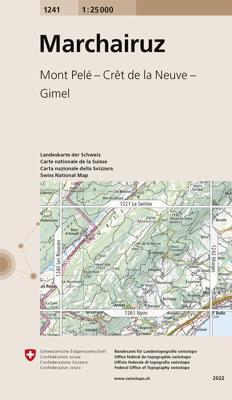 Wandelkaart - Topografische kaart 1241 Marchairuz | Swisstopo