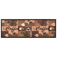 VidaXL Keukenmat wasbaar coffee 45x150 cm bruin
