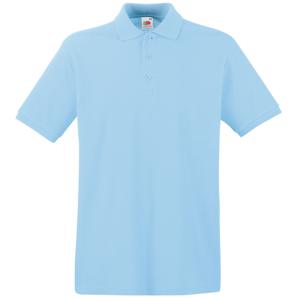 Fruit of the Loom poloshirt premium - lichtblauw - heren - katoen - 180 grams