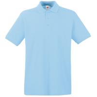 Fruit of the Loom poloshirt premium - lichtblauw - heren - katoen - 180 grams - thumbnail