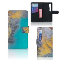 Xiaomi Mi Note 10 Pro | Bookcase | Marble Blue Gold Xiaomi Mi Note 10 Pro | Bookcase | Marble Blue Gold