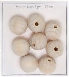 Go Handmade Houten Kralen 25mm (set 8 stuks)