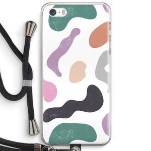 Memphis Shapes: iPhone 5 / 5S / SE Transparant Hoesje met koord
