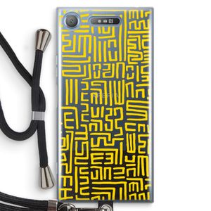 Majorelle Blue Print: Sony Xperia XZ1 Transparant Hoesje met koord