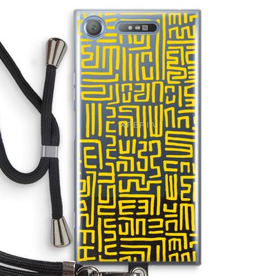 Majorelle Blue Print: Sony Xperia XZ1 Transparant Hoesje met koord