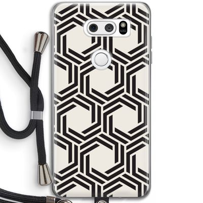 Geometrisch patroon: LG V30 Transparant Hoesje met koord