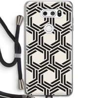 Geometrisch patroon: LG V30 Transparant Hoesje met koord