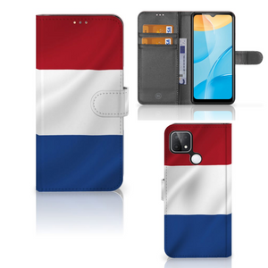 OPPO A15 Bookstyle Case Nederlandse Vlag