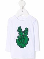 Stella McCartney Kids t-shirt à imprimé feuillage - Blanc