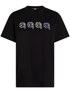 Karl Lagerfeld t-shirt Ikonik Outline en coton biologique - Noir