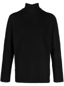 Issey Miyake pull en maille à col montant - Noir