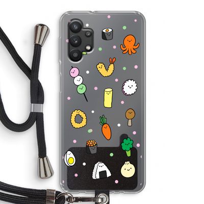Happy bento friends: Samsung Galaxy A32 5G Transparant Hoesje met koord