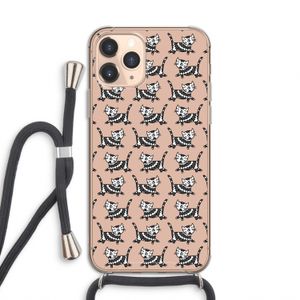 Zwarte poes: iPhone 11 Pro Transparant Hoesje met koord