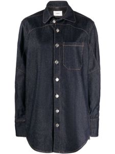 Coperni chemise en jean Moto à coupe oversize - Bleu