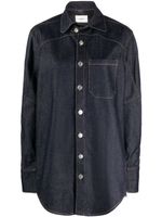 Coperni chemise en jean Moto à coupe oversize - Bleu - thumbnail