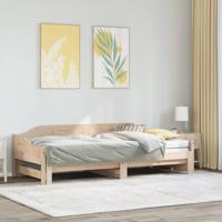 Slaapbank met onderschuifbed 80x200 cm massief grenenhout