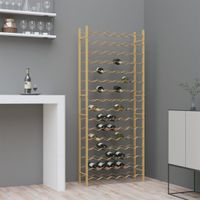 Wijnrek voor 96 flessen metaal goudkleurig - thumbnail