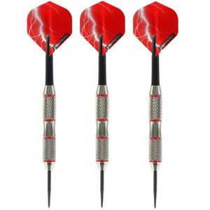 1x Set van 3 dartpijlen Blackjack Brass Red 21 grams