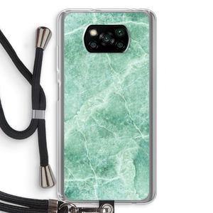 Groen marmer: Xiaomi Poco X3 Pro Transparant Hoesje met koord