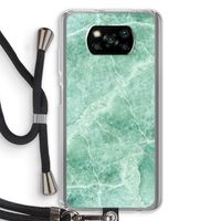 Groen marmer: Xiaomi Poco X3 Pro Transparant Hoesje met koord