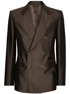 Dolce & Gabbana costume à veste à boutonnière croisée - Marron