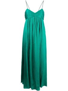 Forte Forte robe longue rayée à effet froissé - Vert