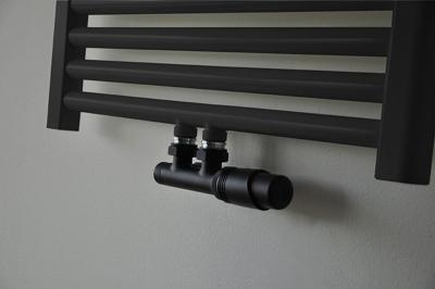 Wiesbaden set thermostatisch onderblok haaks-rechts mat zwart Wiesbaden set thermostatisch onderblok haaks-rechts mat zwart