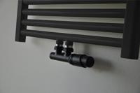 Wiesbaden set thermostatisch onderblok haaks-rechts mat zwart