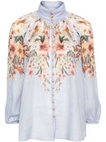 ZIMMERMANN blouse Lexi Billow à fleurs - Bleu