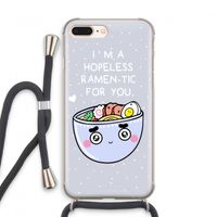 I'm A Hopeless Ramen-Tic For You: iPhone 8 Plus Transparant Hoesje met koord
