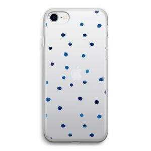 Blauwe stippen: iPhone SE 2020 Transparant Hoesje