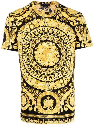 Versace t-shirt Barocco Sea en coton - Noir